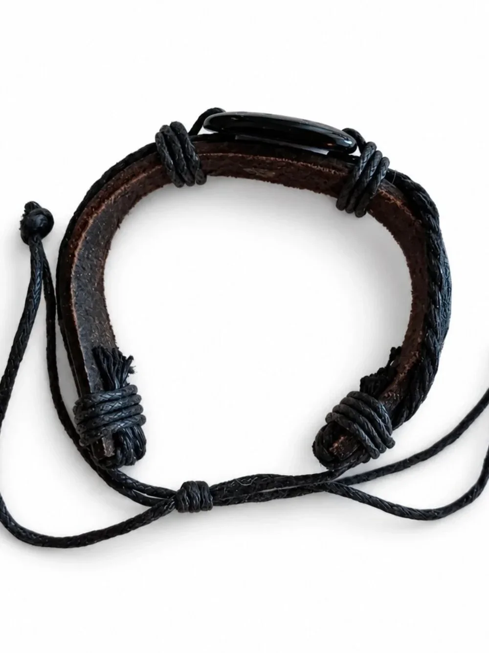 Fiji Leather Bracelet - Faith & Symbol Collection.